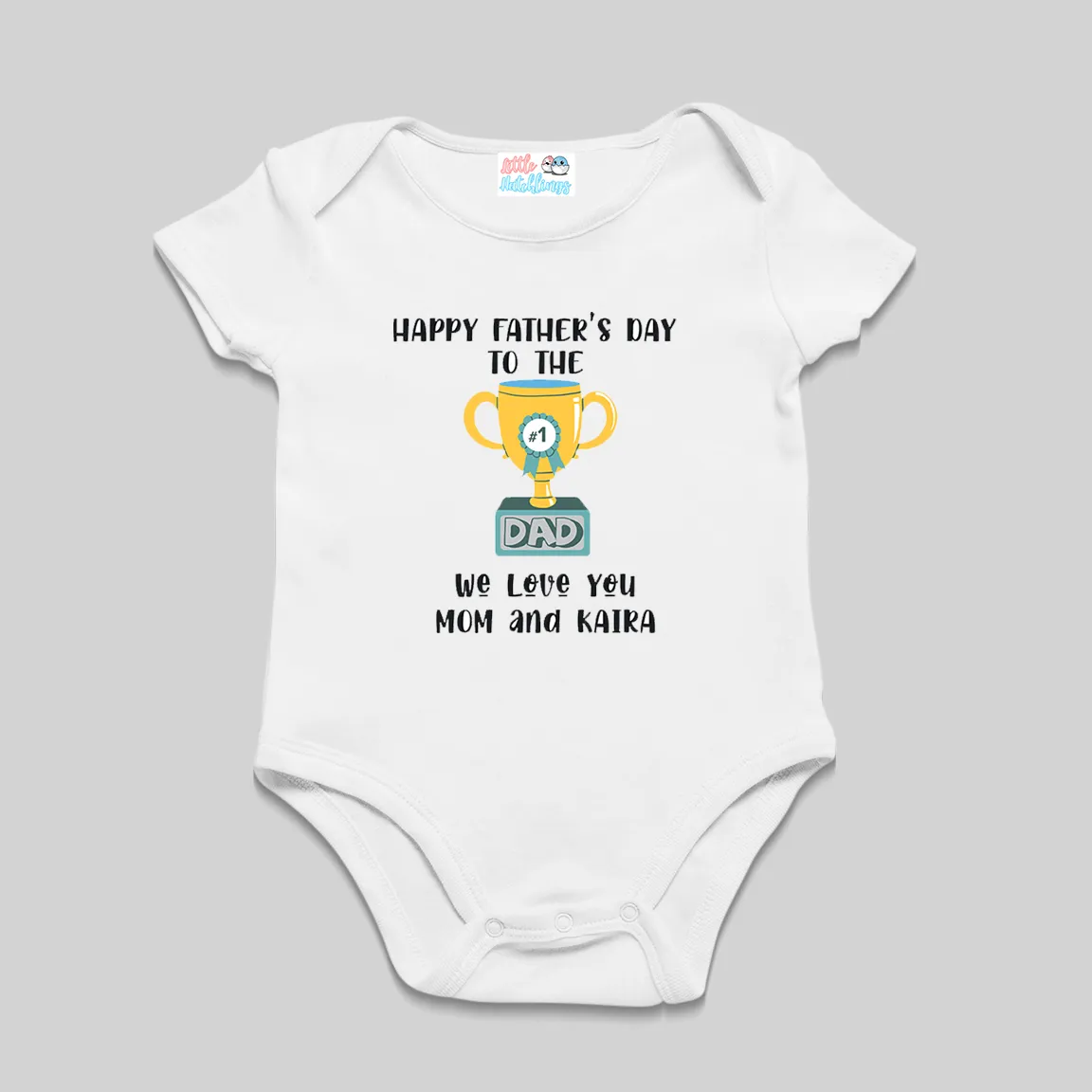 #1 Dad Trophy Father's Day White