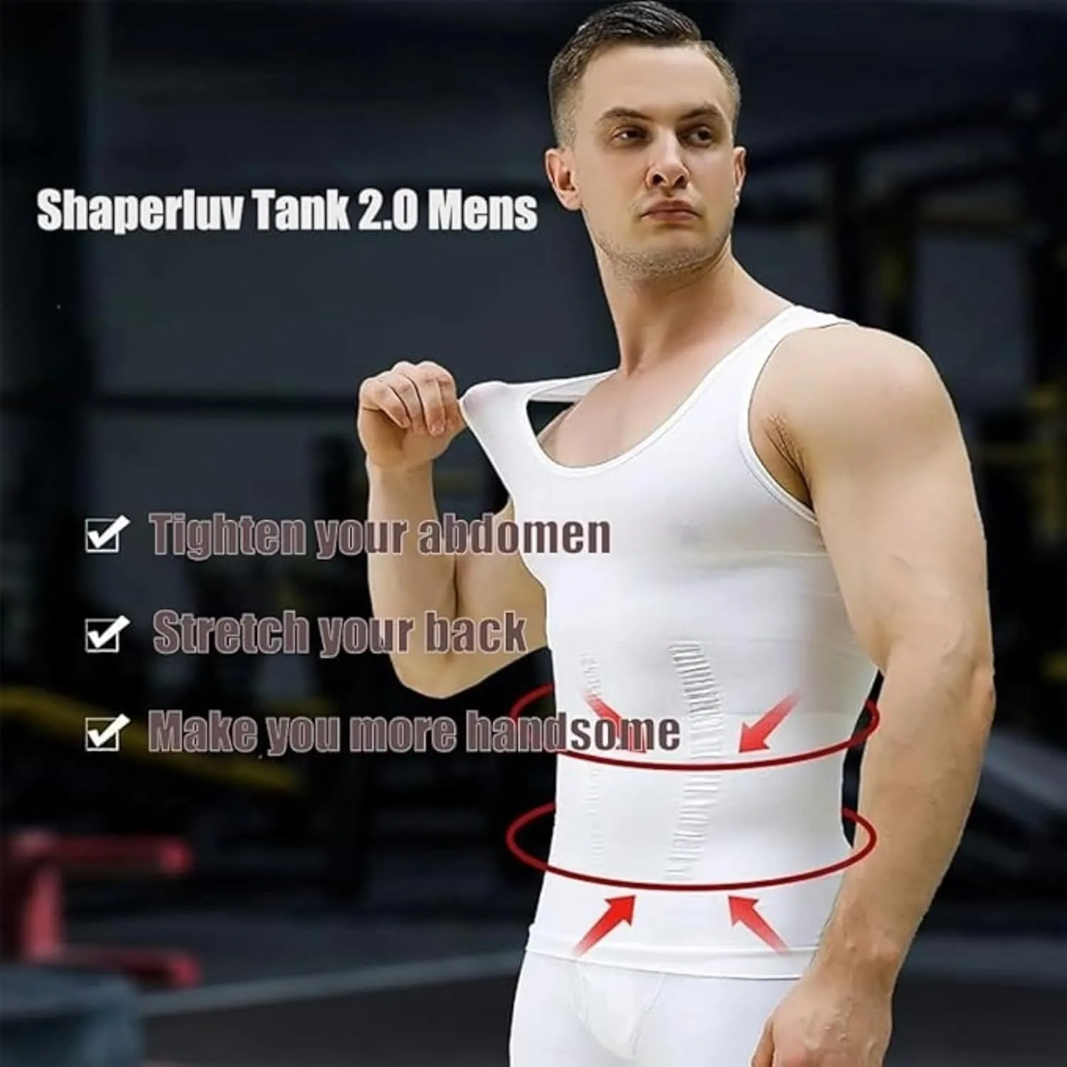 3PC Shaperluv for Men, 2025 New Shaperluv Tank 2.0 Mens, Shaper Tank for Men Big and Tall, Male Compression Shirt Shaper