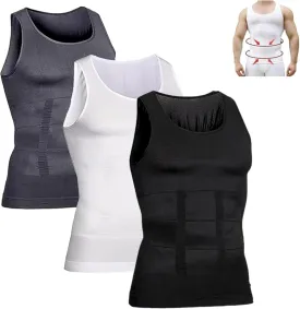 3PC Shaperluv for Men, 2025 New Shaperluv Tank 2.0 Mens, Shaper Tank for Men Big and Tall, Male Compression Shirt Shaper