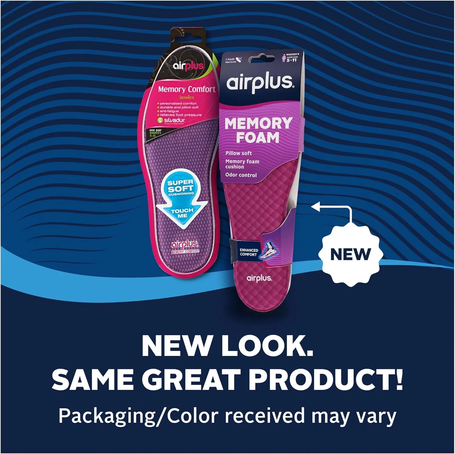 Airplus Memory Comfort Shoe Insoles With Memory Foam for Pressure Relief, Ideal For Men and Women