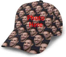 Custom Hats for Men or Women Design Your Own Photo Personalized Face All Over Print Baseball Cap
