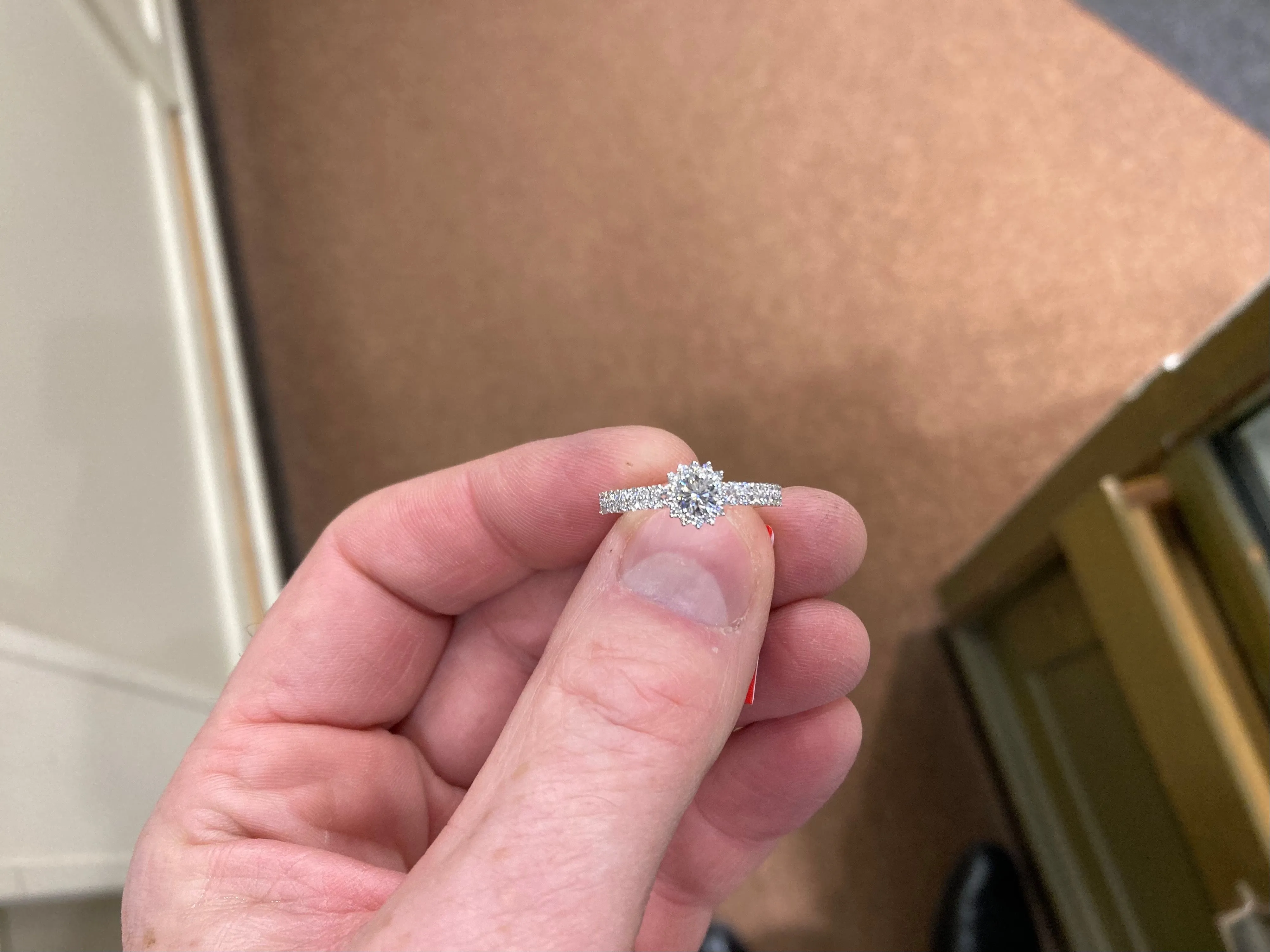 Diamond White Gold Engagement Ring