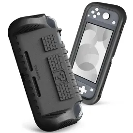 FINTIE Kids Case for Nintendo Switch Lite 2019 with Game Card Slots - [Ultralight] Shockproof Protective Cover with Ergonomic Grip, Kids Friendly Grip Case for Switch Lite Console, Black