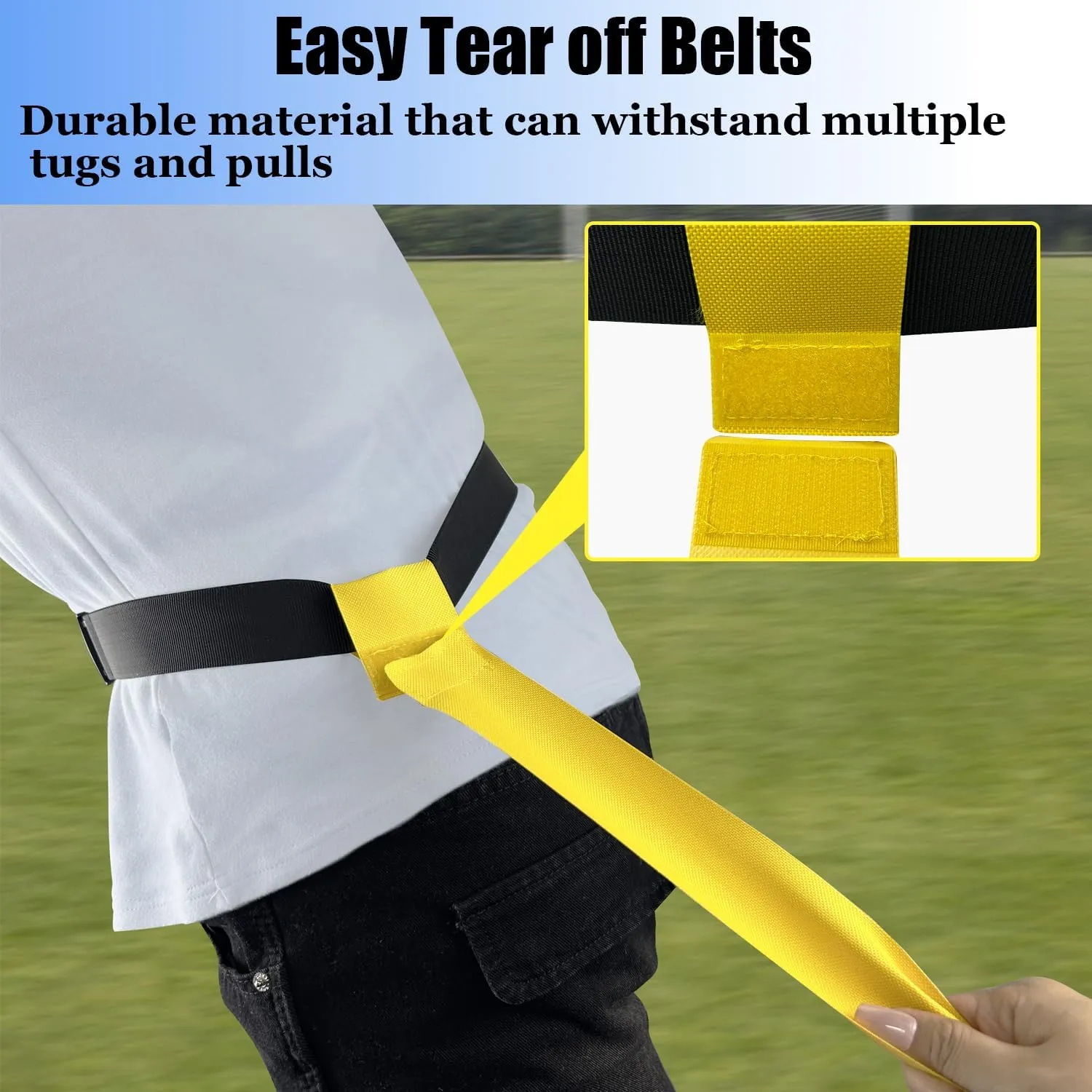 Flag Football Set, 8/14/28 Player Football Flags and Belts Set, Flag Football Belts for Youths, Adults