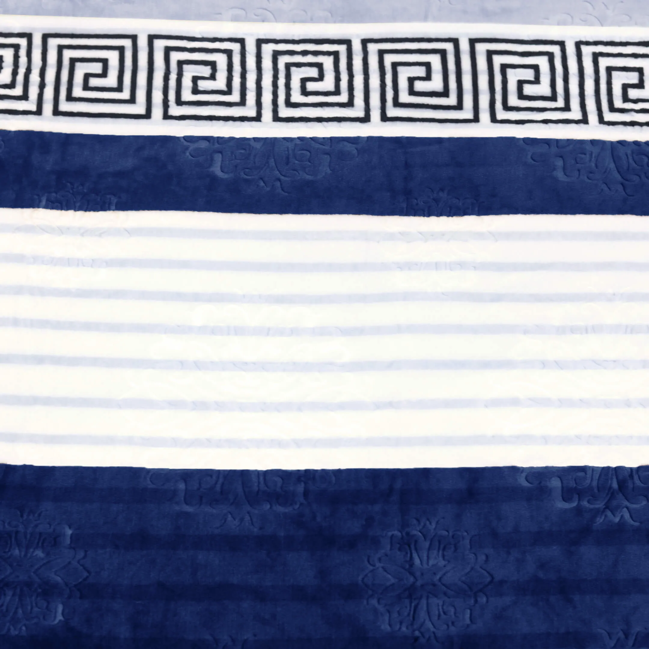 Geo Print Embossed AC Fleece Blanket
