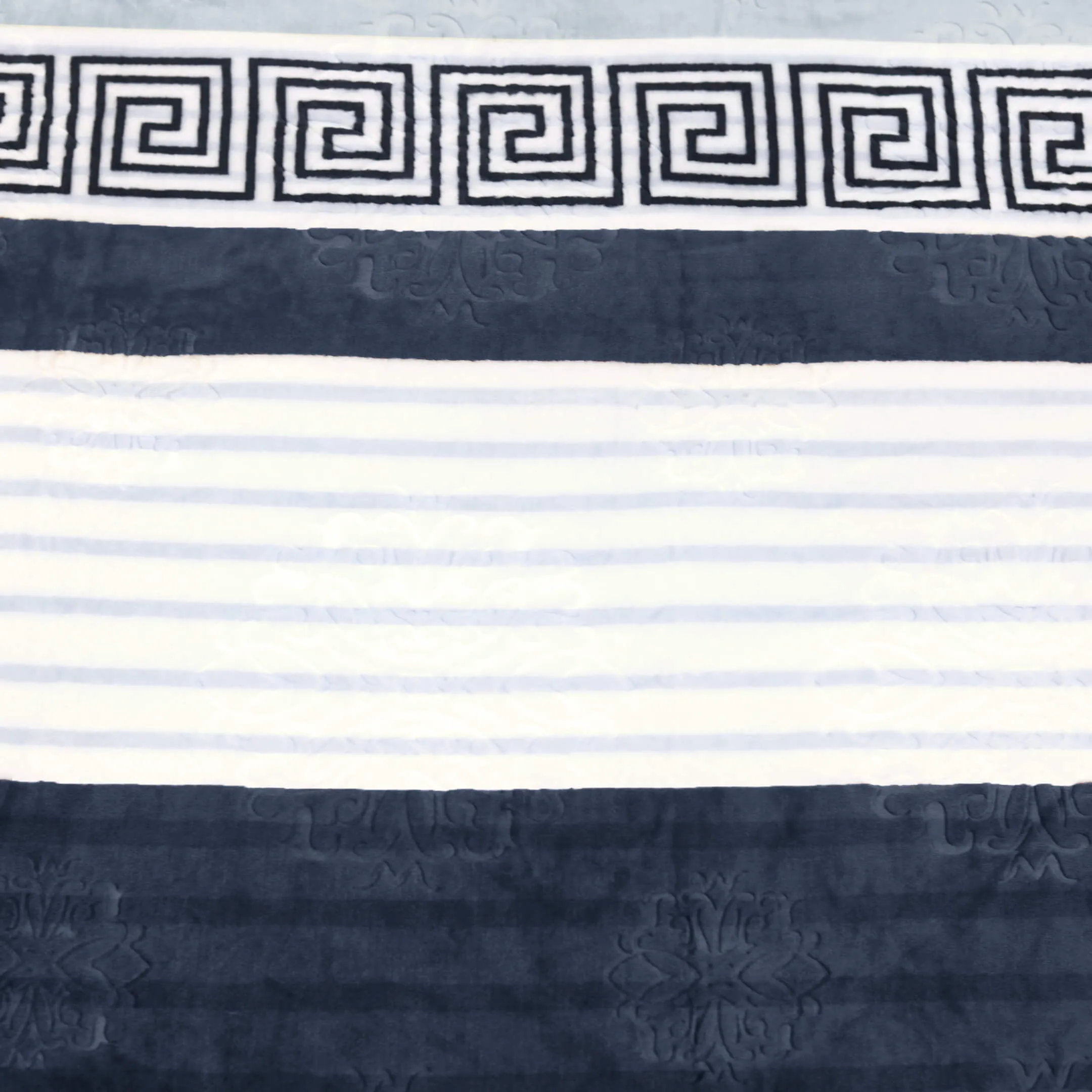 Geo Print Embossed AC Fleece Blanket