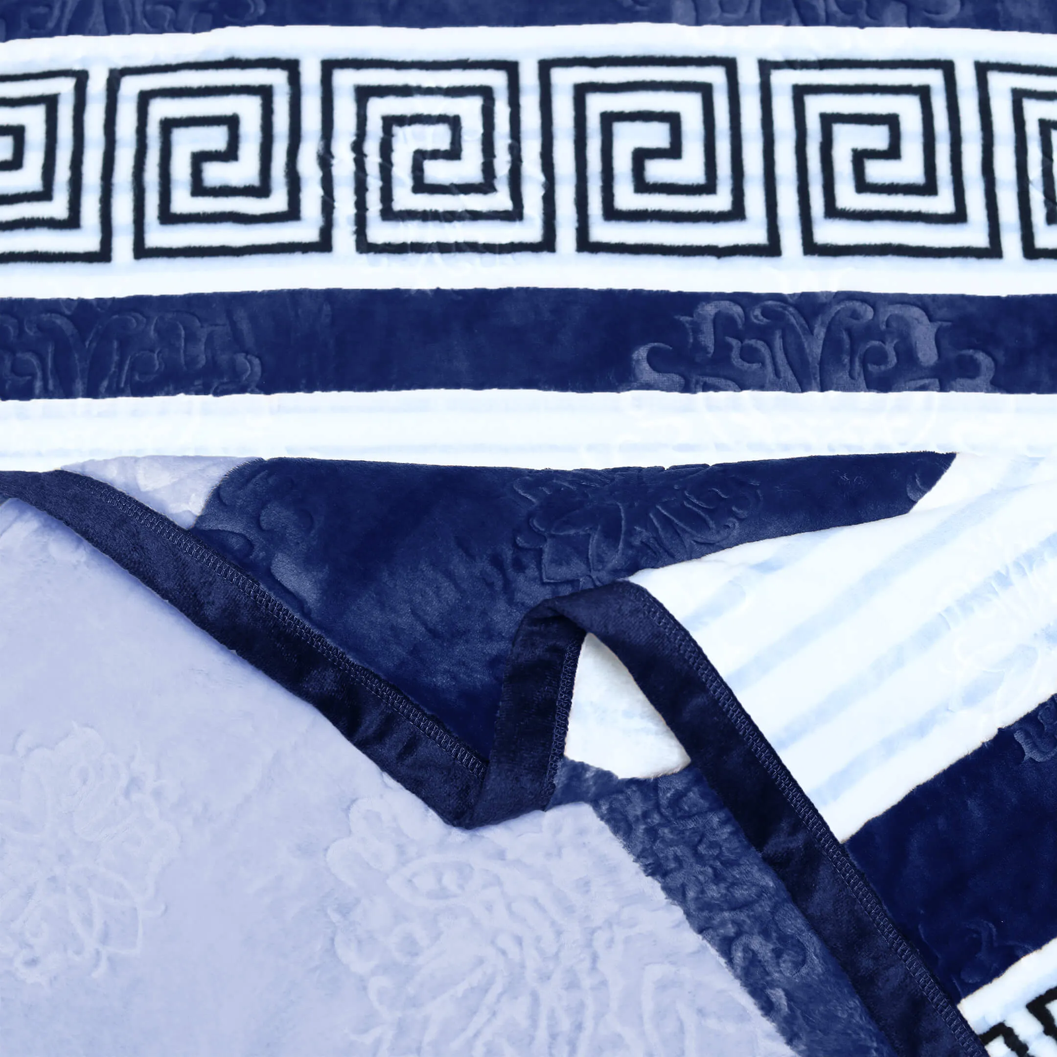 Geo Print Embossed AC Fleece Blanket
