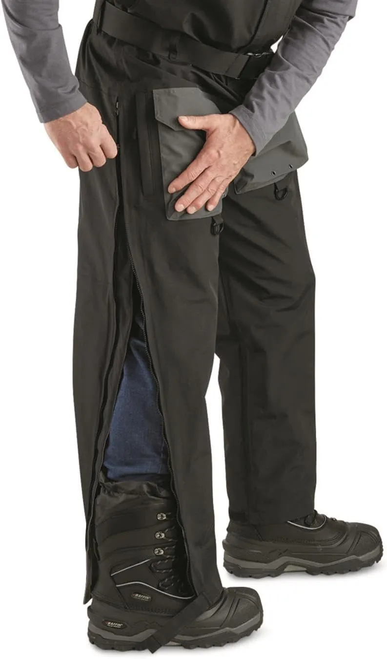Guide Gear Men's Barrier Unlined Bibs Fishing Pants, Breathable Waterproof and Heavy Duty