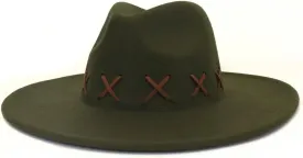 Hat Fedoras 9.5 Cm Big Wide Brim Hat Men's Cowboy Felted Caps Women Peach Heart Top Woolen Hat Party Sombreros