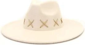 Hat Fedoras 9.5 Cm Big Wide Brim Hat Men's Cowboy Felted Caps Women Peach Heart Top Woolen Hat Party Sombreros