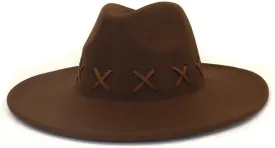 Hat Fedoras 9.5 Cm Big Wide Brim Hat Men's Cowboy Felted Caps Women Peach Heart Top Woolen Hat Party Sombreros