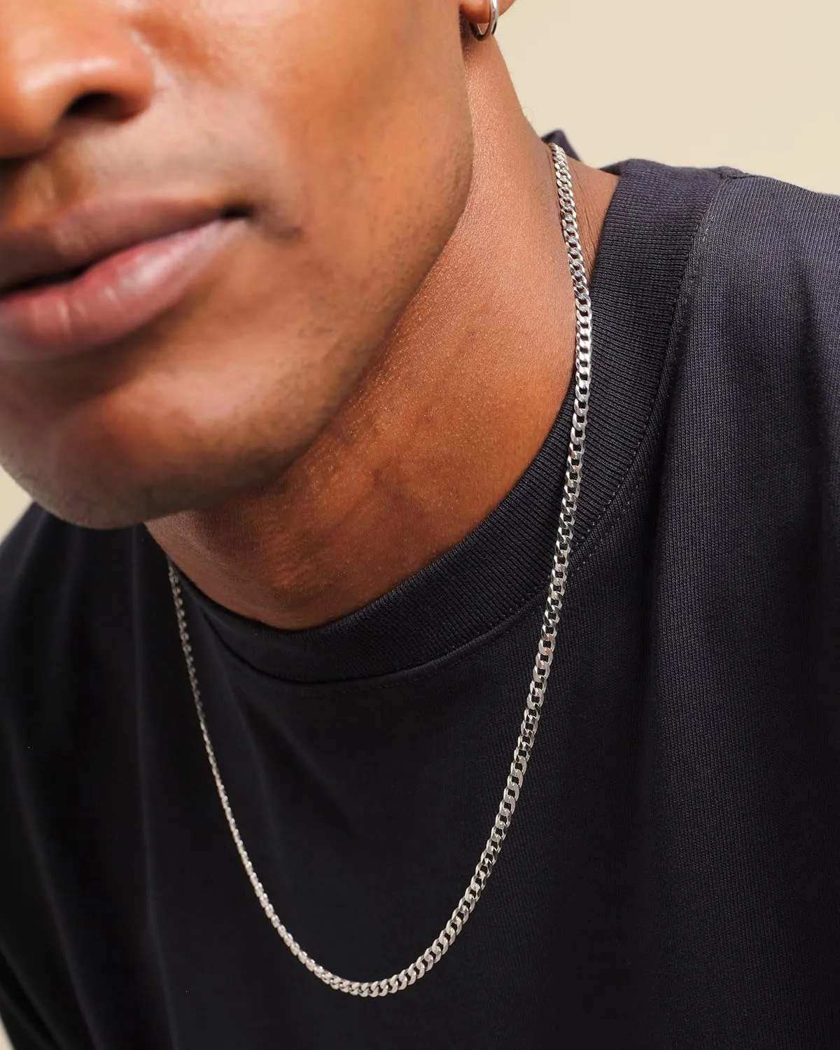 JAXXON Men's Chain Necklace - 1.5mm-4mm Width - 14k Gold Bonded & 925 Sterling Silver, 22 Inch