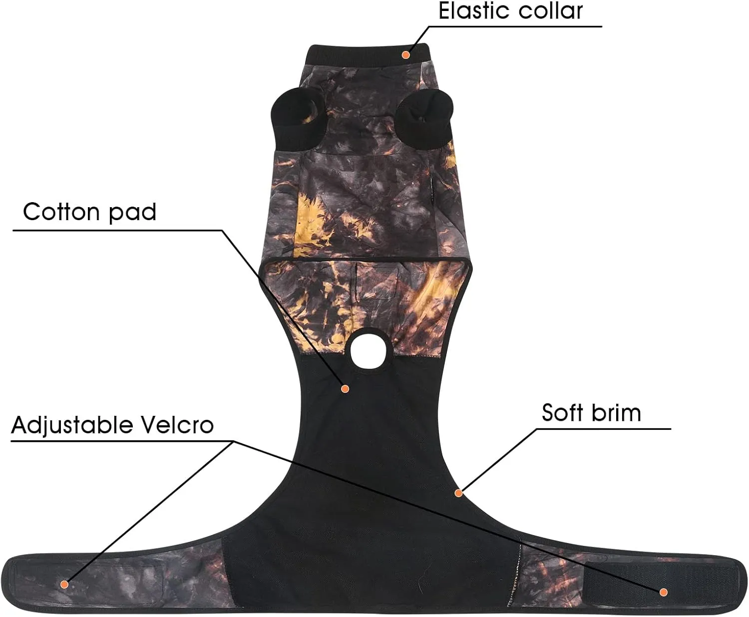 Jiupety Dog Recovery Suit Adjustable, Dogs Bodysuit for Abdominal Wound After Surgery, Substitute E-Collar, 3XL Size, Anti-Licking Surgical Dog Onesies, Tie-dye