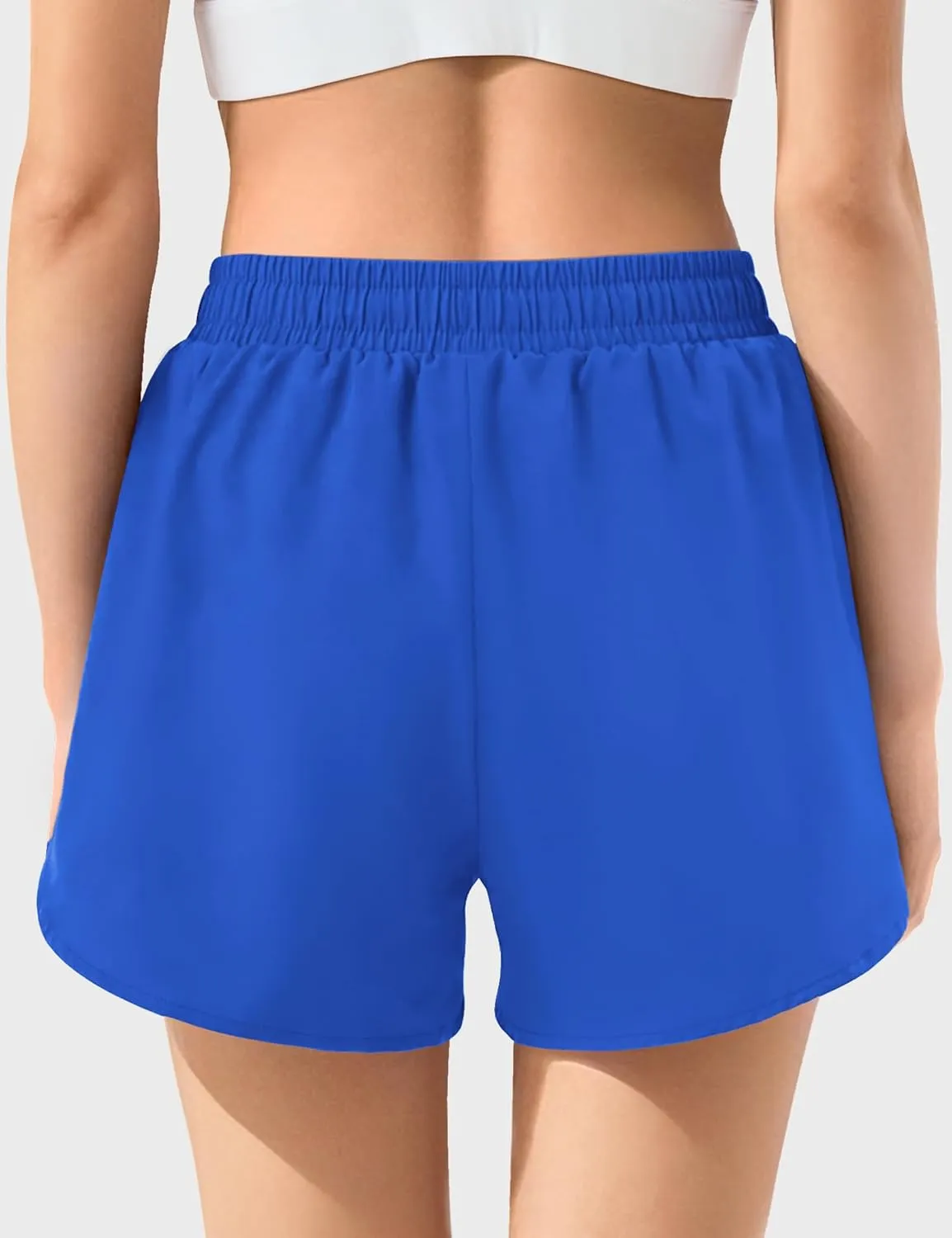 JOCMIC Girls Athletic Shorts with Liner 2 in 1 High Waist Running Short for Basketball Volleyball Tennis