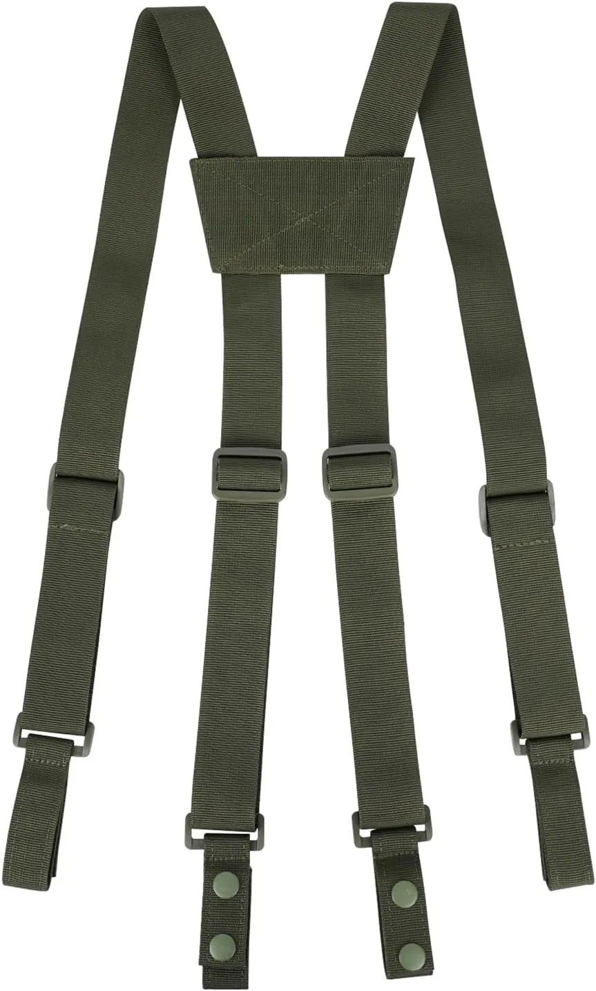 KUNN Tactical Duty Belt Suspenders 1.5 Inch Police Harness for Men,Adjustable,Army Green