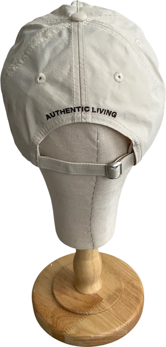 Lanes Studio Beige Embroidered Baseball Cap One Size