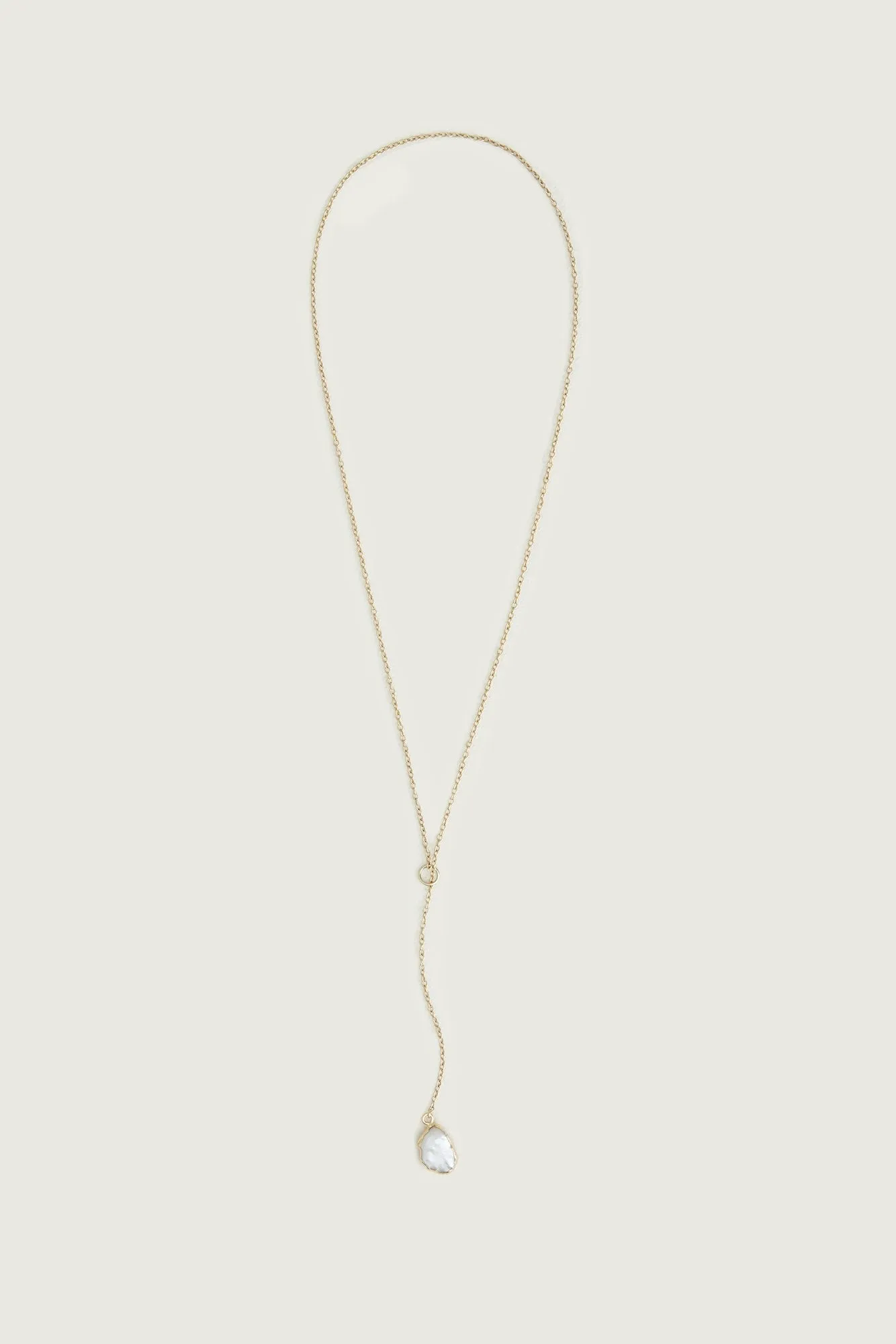 Leslie Francesca Pearl Lariat Necklace
