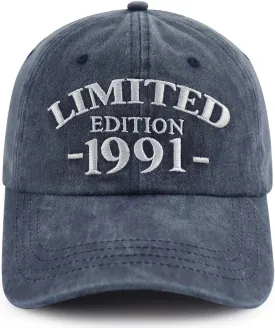 Limited Edition 1990 1991 1992 1993 1994 1995 1996 1997 1998 1999 Hat for Men Women, Adjustable Cotton Baseball Cap