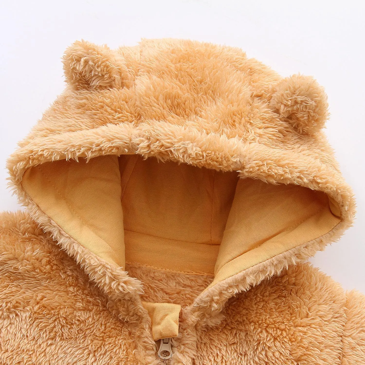 Newborn Baby Jumpsuit Hooded Fleece Rompers Long Sleeve Onesies Outwear Outfits