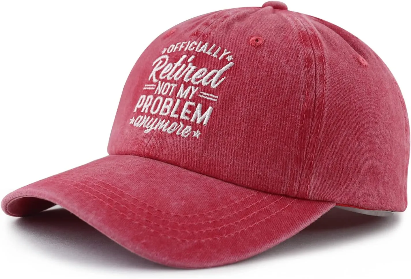 Officially Retired Hat for Women Men, Funny Adjustable Cotton Embroidery Retirement Baseball Cap