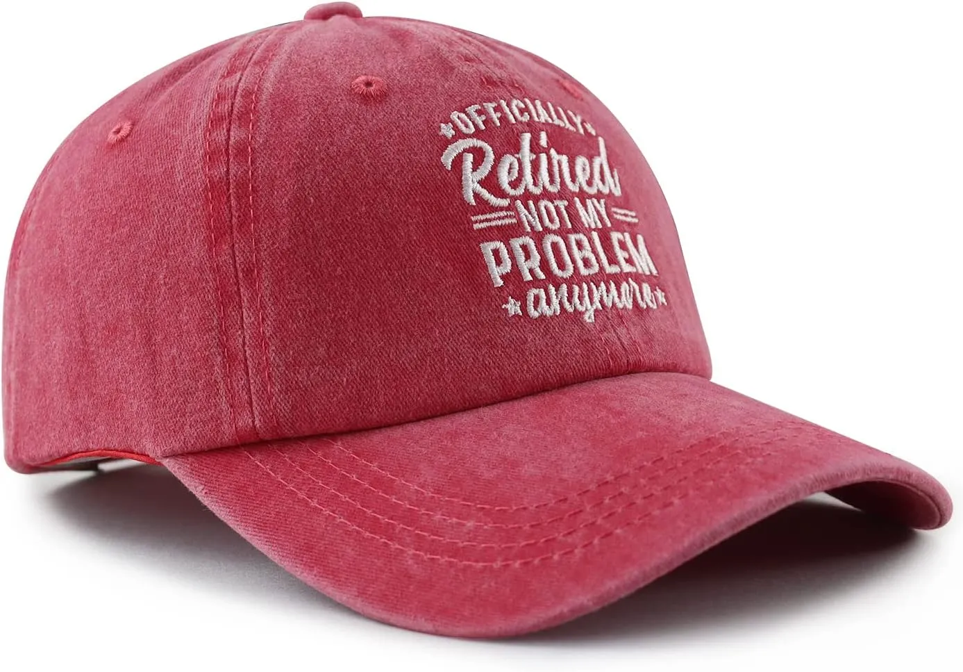 Officially Retired Hat for Women Men, Funny Adjustable Cotton Embroidery Retirement Baseball Cap
