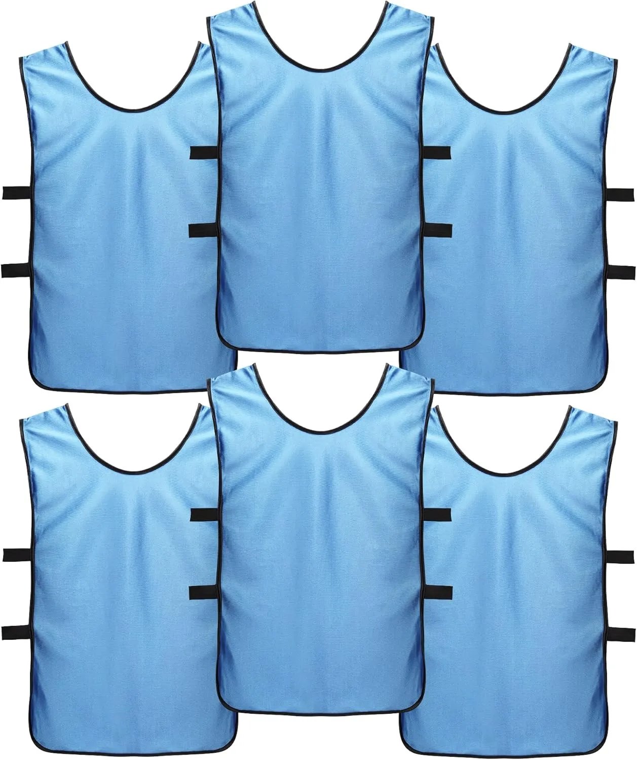 Pinnies Scrimmage Vests for Kids, Youth and Adults (6-Pack) - Soccer Pennies