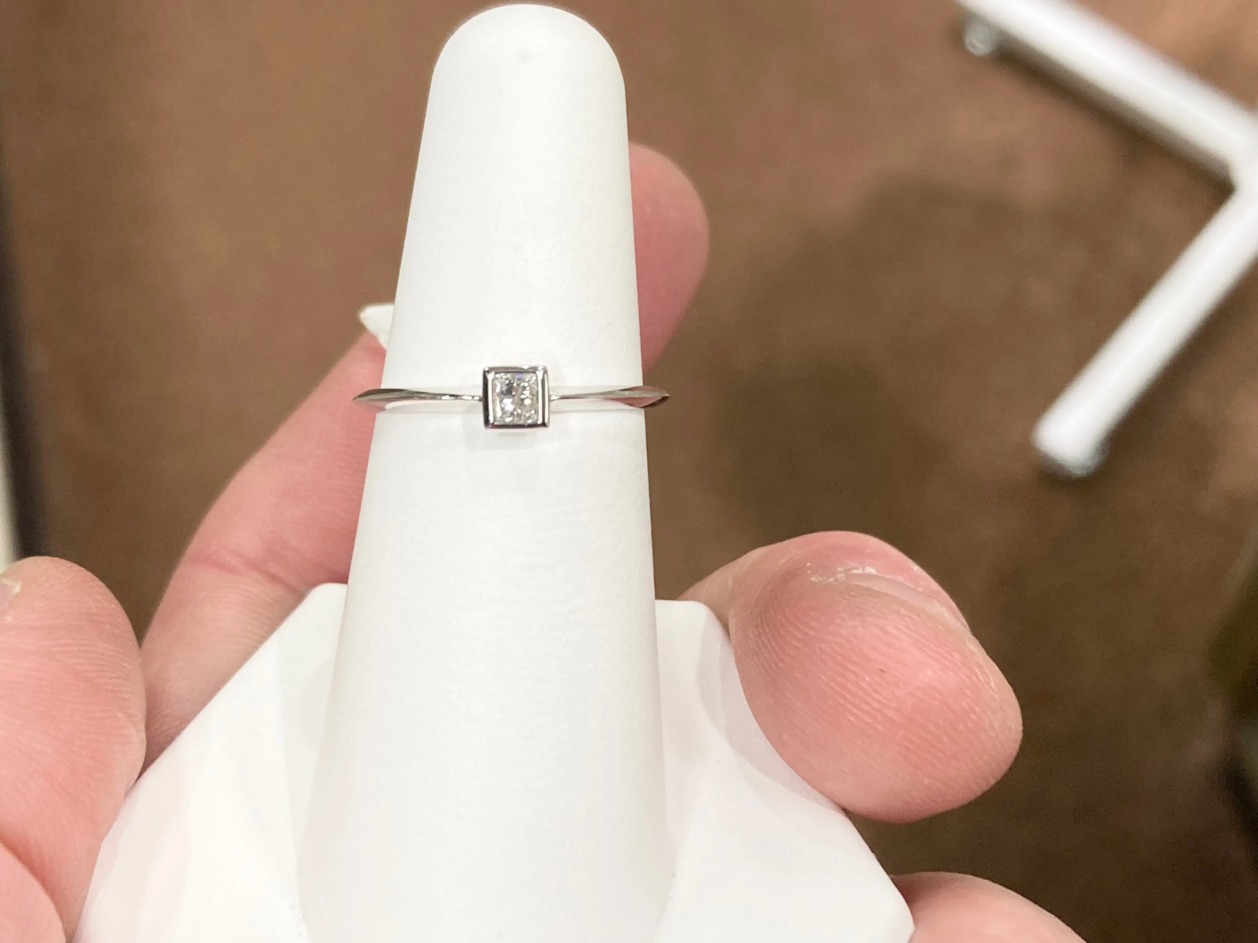 Princess Cut Diamond Engagement Ring White Gold