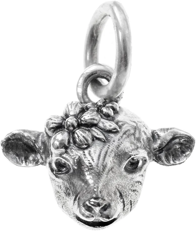 Real 925 Sterling Silver Sheep Goat Ram Lamb Pendant Charm Farm Animal Antique Christian Easter Fit Necklaces Bracelets