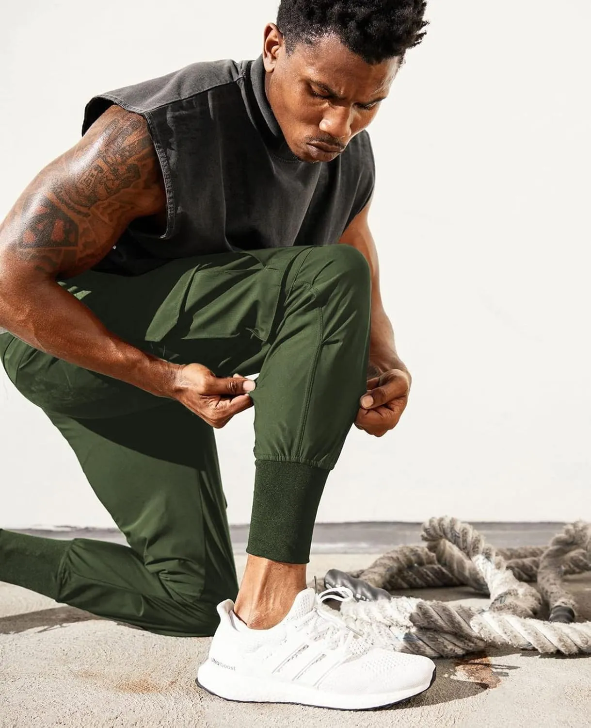 Surenow Mens Running Jogger Pants Workout Athletic Sweatpants Lightweight Thin Quick Dry Tapered Hiking Pants Sports Pants