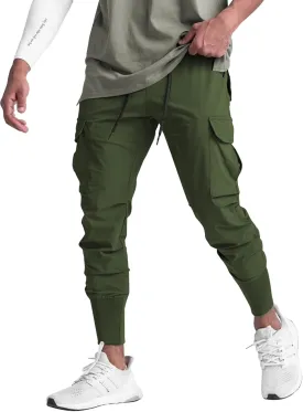Surenow Mens Running Jogger Pants Workout Athletic Sweatpants Lightweight Thin Quick Dry Tapered Hiking Pants Sports Pants