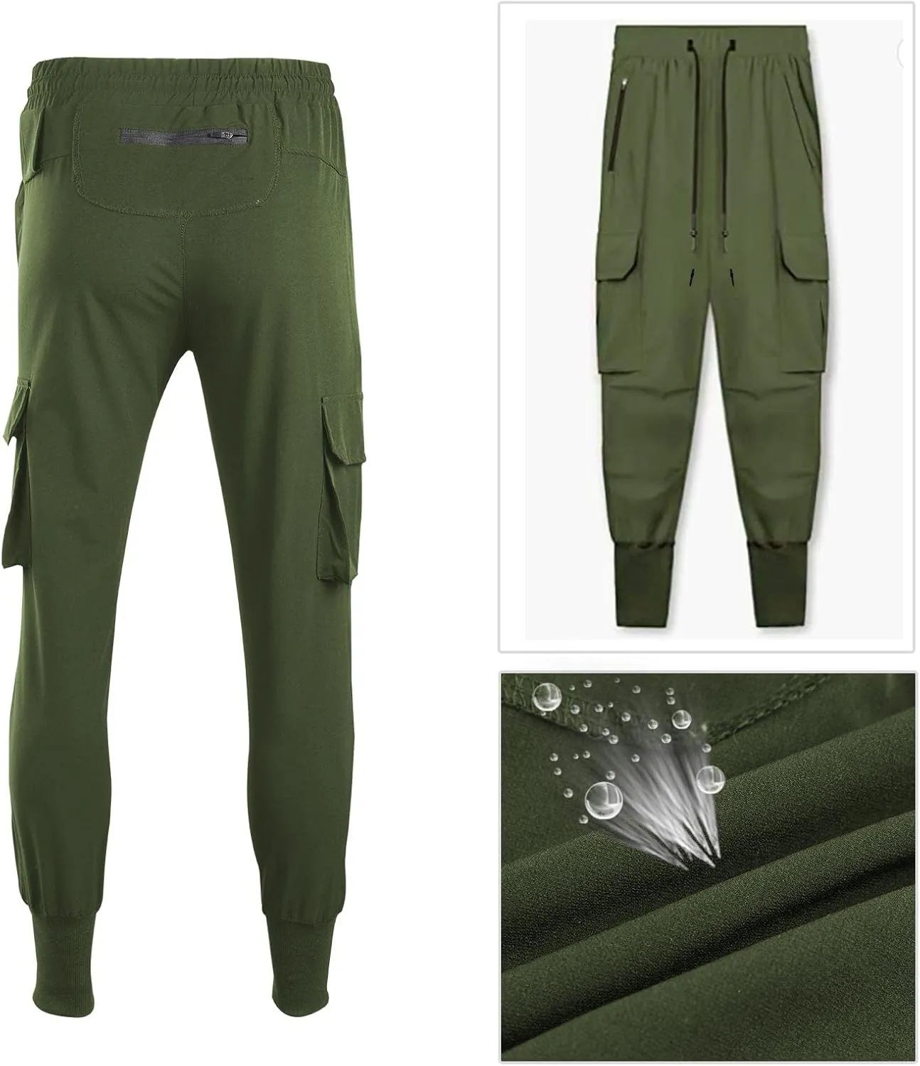 Surenow Mens Running Jogger Pants Workout Athletic Sweatpants Lightweight Thin Quick Dry Tapered Hiking Pants Sports Pants