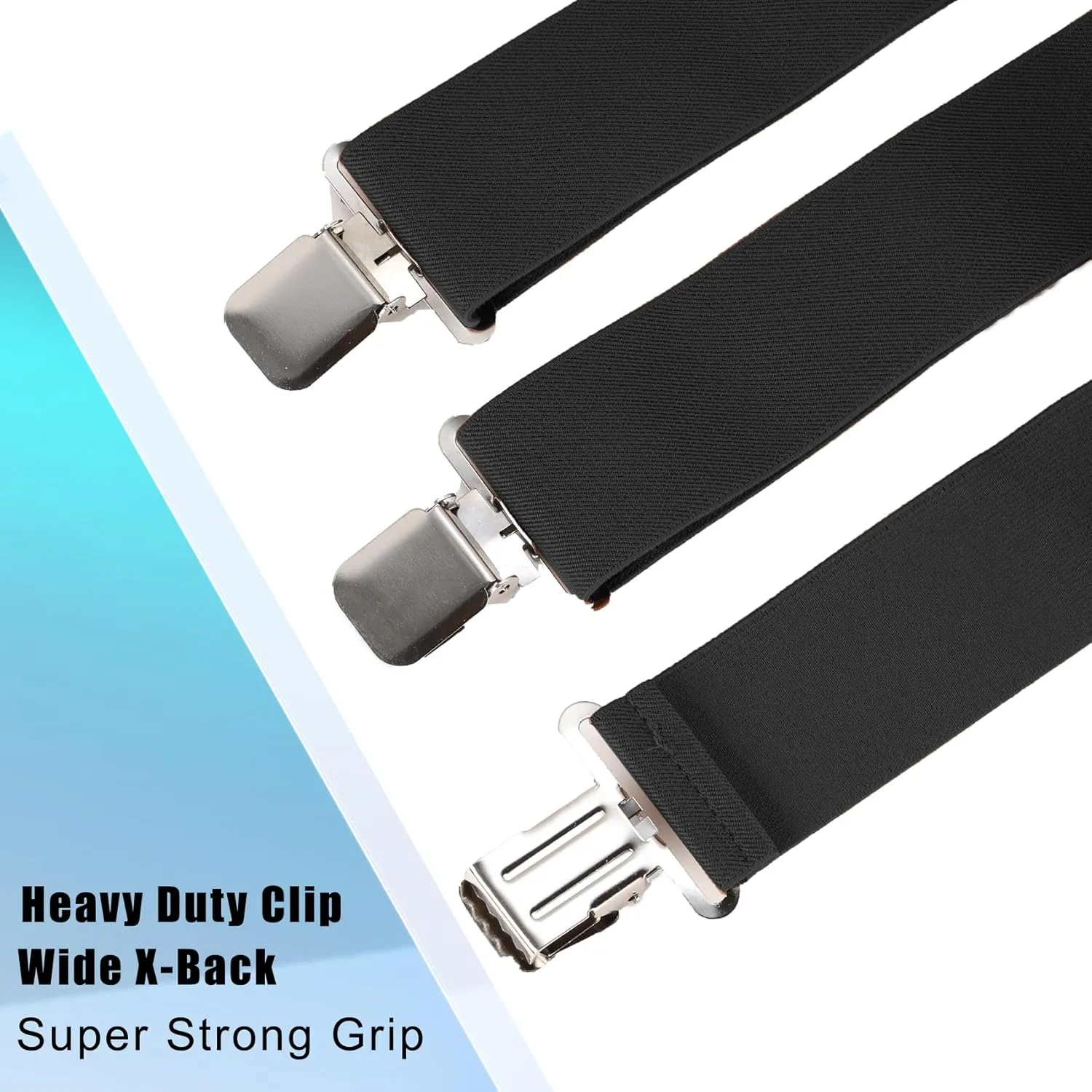 Suspenders for Men with Heavy Duty Clip, 2" Wide Men's Suspenders for Work X-Back Suspenders Ideal for Seniors