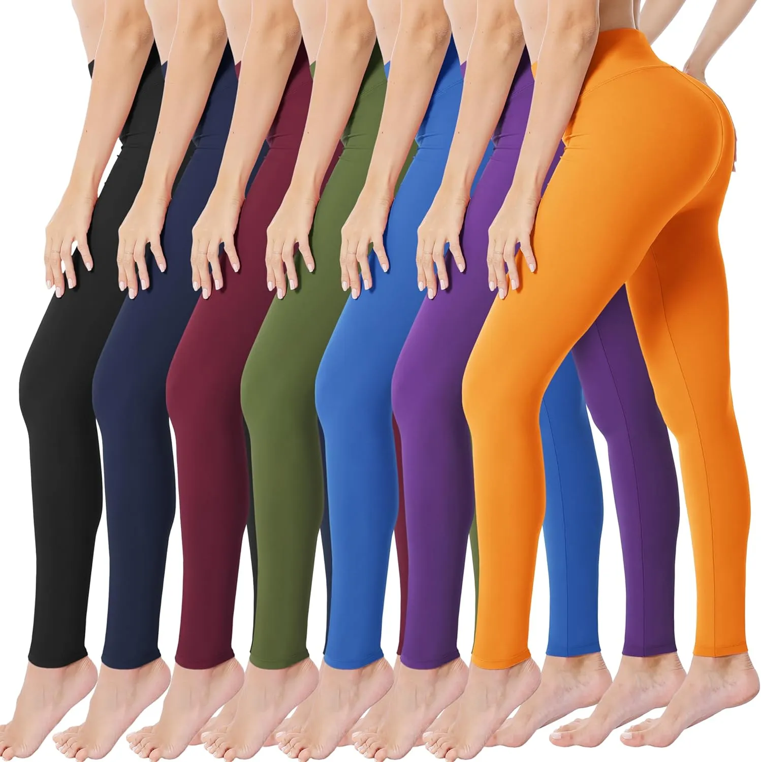 VALANDY High Waisted Leggings for Women Buttery Soft Stretchy Tummy Control Workout Yoga Running Pants One&Plus Size
