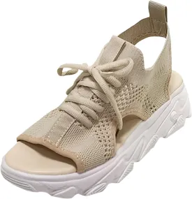Women Orthopedic Walking Sandals Open Toe Summer Platform Sandal Lace Up Slingback Comfortable Shoes with Memory Foam