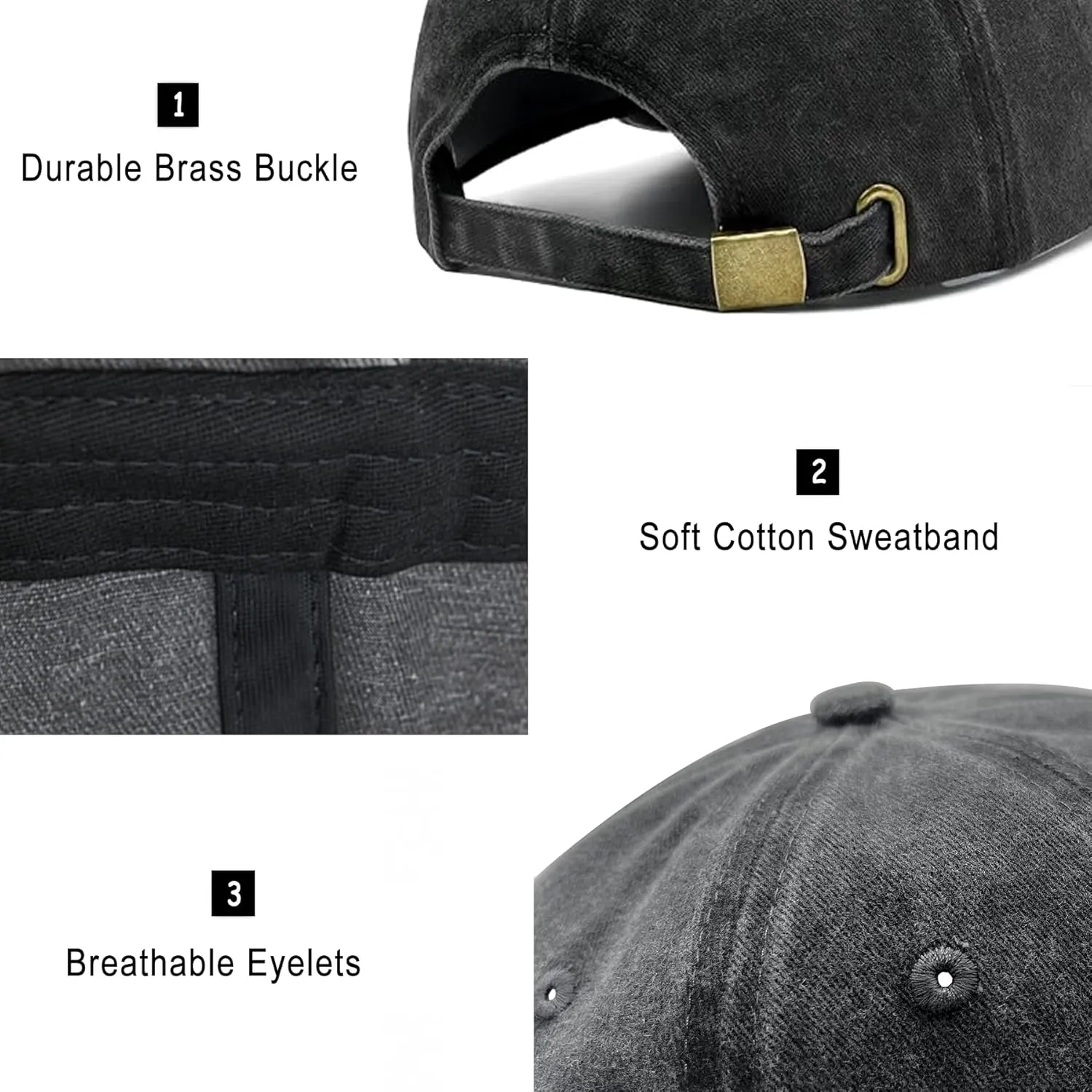 Women's Blessed Grandma Hats Washed Denim Adjustable Baseball Cap for Mom