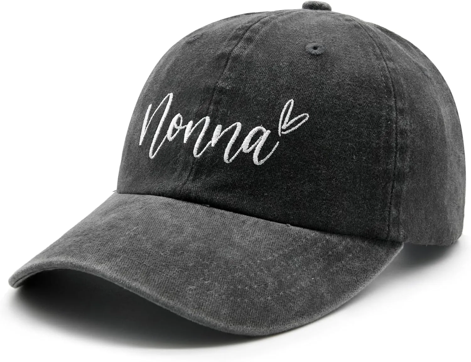 Women's Blessed Grandma Hats Washed Denim Adjustable Baseball Cap for Mom